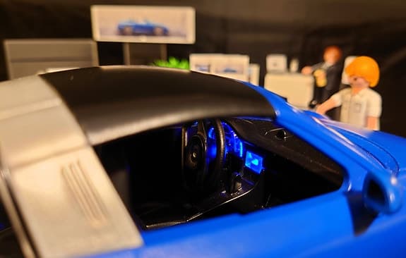 Playmobil Porsche 911 Targa 4S 5991 🚙 ✨ komplett, toppskick & fungerande ljus!