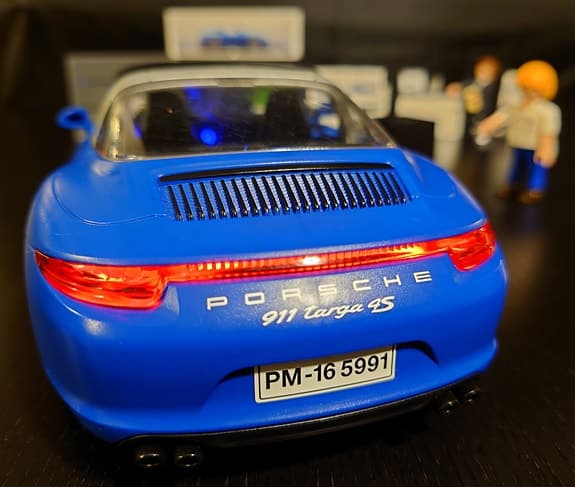Playmobil Porsche 911 Targa 4S 5991 🚙 ✨ komplett, toppskick & fungerande ljus!