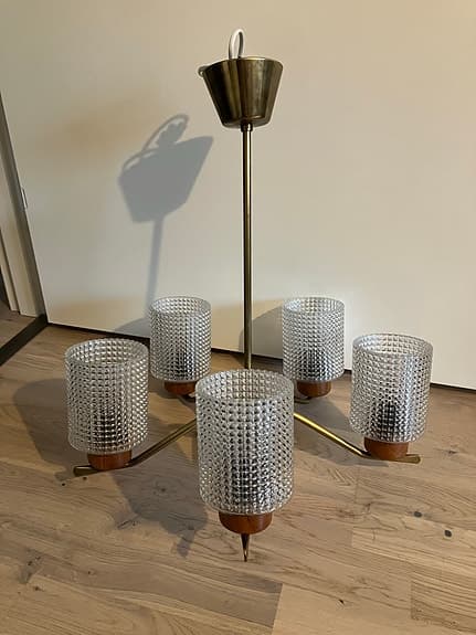 Teak Taklampa - Retro Takkrona