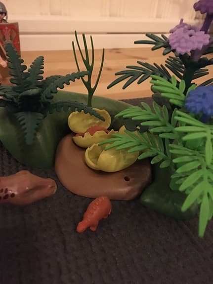 Playmobil dinosaurieleksak med tillbehör