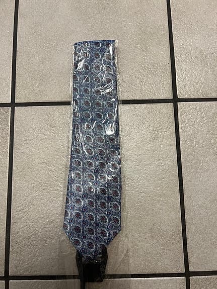 Okänd Märke Herrslips Blå mönstrad