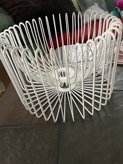 IKEA Fruktskål i vit metall