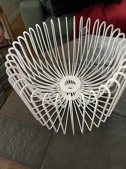 IKEA Fruktskål i vit metall