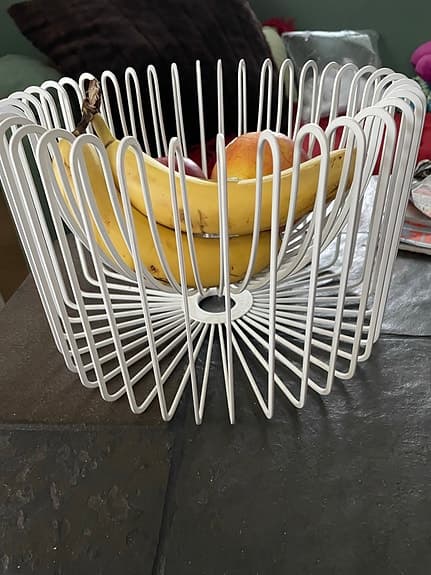 IKEA Fruktskål i vit metall