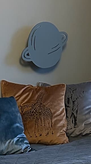 Ferm Living lampa, planetlampa, Saturnus, barnrum