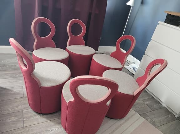 6 st fina designstolar.