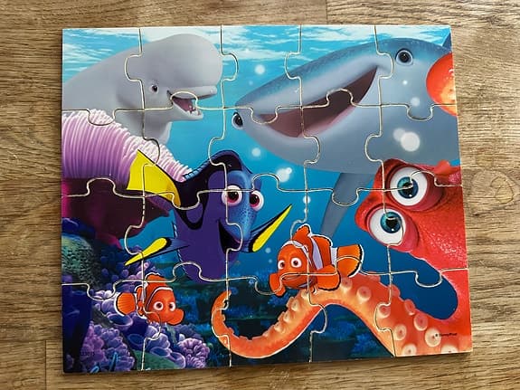 9 stycken trä pussel - Kärnan