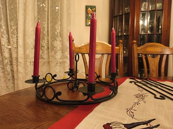 Ljuskrona i järn, smide,