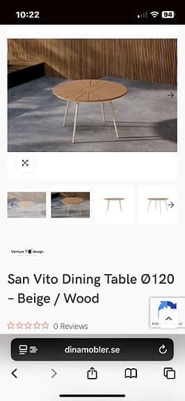 Mat bord utebord San vito