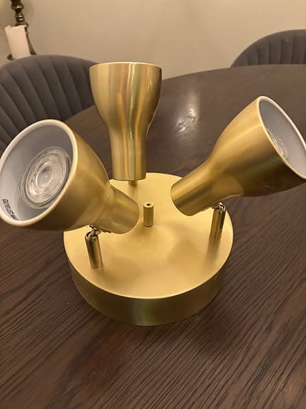 Correct Takspot 3 lampor (Guldfärgad)