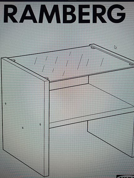 IKEA Ramberg avlastbord 45x35 mellanbrun