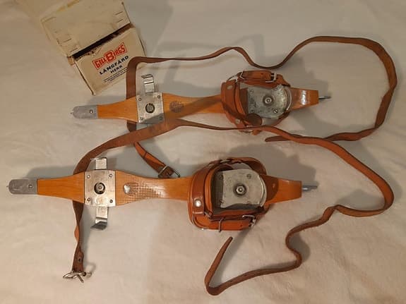 Vintage långfärdsskridskor Gillbergs – Sverige, skenlängd 49,5 cm