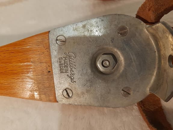 Vintage långfärdsskridskor Gillbergs – Sverige, skenlängd 49,5 cm