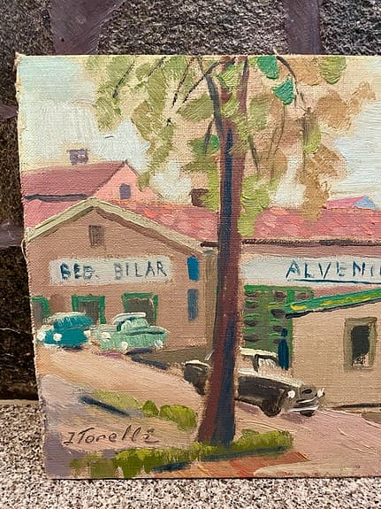Unik tavla, Alvenius och BP Strängnäs (Storgatan/Nygatan)