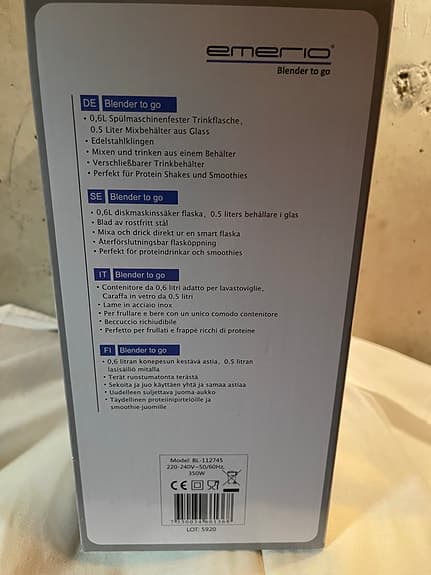 Emerio Blender to go personlig blender grön BPA-fri