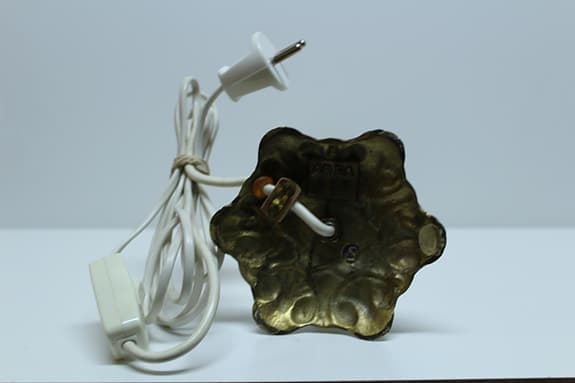 Antik lampfot, mässing