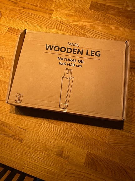 Sängben i Ek 6x6 cm Natur Olja