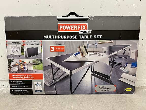 Powerfix Multifunktionsbord - 3 delar - Fällbart - Helt nytt