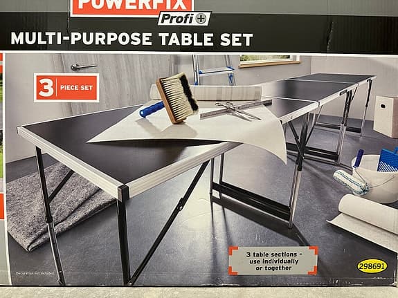 Powerfix Multifunktionsbord - 3 delar - Fällbart - Helt nytt