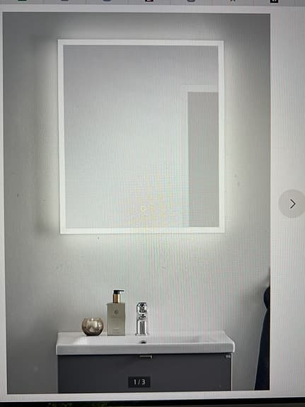 Hafa spegel square led 60x70 helt ny, felköp