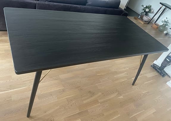 Nordal Chantal matbord 180 cm, svart, fint skick