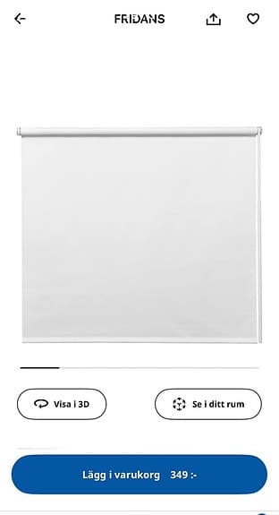 2 st Mörkläggningsgardin Ikea Fridans 120cm