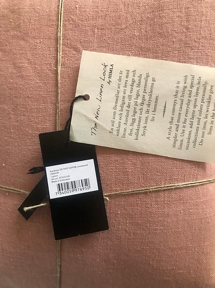 Oanvänt (nypris 4190 kr) Himla bäddset för dubbelsäng i 100% lin