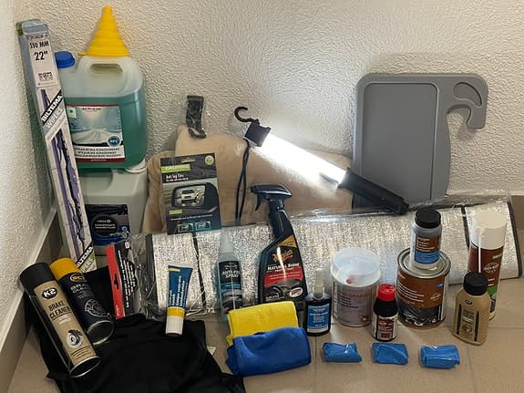 Stort tillbehörspaket till bil, husbil, camper etc – värde flera tusen