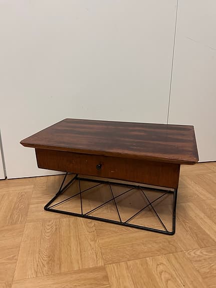 Retro Teak sängbord / nattduksbord/ telefonhylla 60 tal