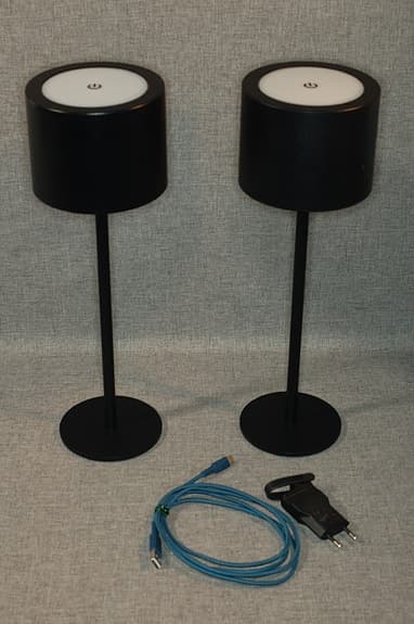 2x Markslöjd Bordslampa Svart Filo Uppladdningsbar