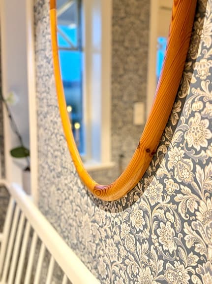 SPEGEL OVAL FORM, RETRO VINTAGE FUNKIS. KAN LEVERERAS