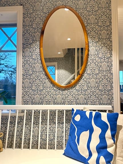 SPEGEL OVAL FORM, RETRO VINTAGE FUNKIS. KAN LEVERERAS