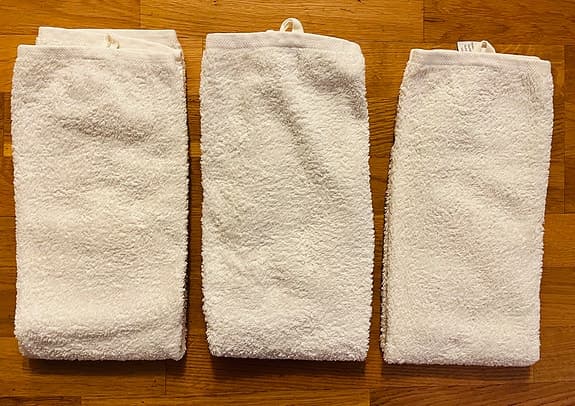 Frottéhanddukar 3 st (kan hämtas fram t om helgen) HEMTEX 60 vita för händer