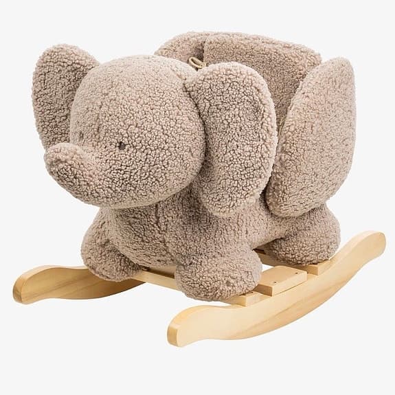 Nattou Teddy Gungdjur Elefant, Taupe. Gunghäst. NY!