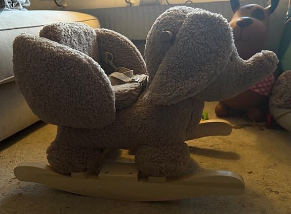 Nattou Teddy Gungdjur Elefant, Taupe. Gunghäst. NY!