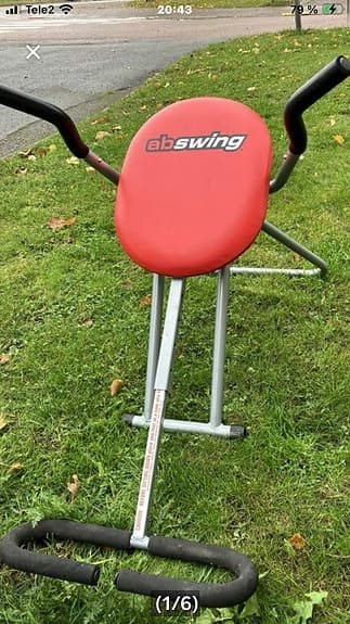 Ab Swing träningsredskap för magmuskler röd, grå