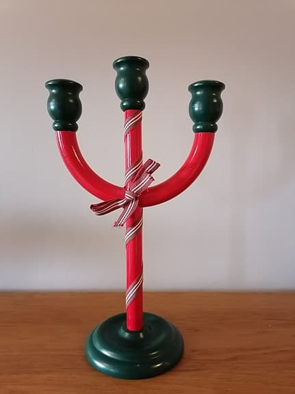 Fin trearmad ljusstake - allmoge