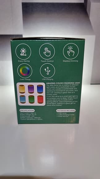 Auxmir Bordslampa LED med touchkontroll och färgbyte