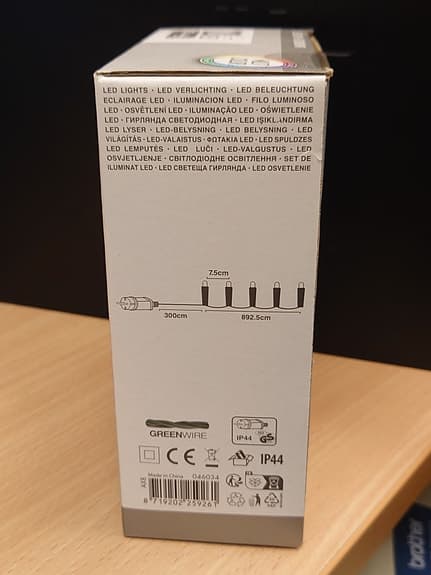 120 lampor LED-belysning 9 m multicolor utomhus och inomhusbruk