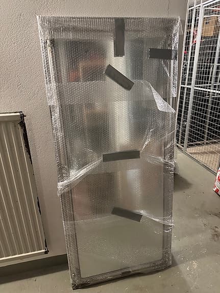 Stor spegel i silver, Jysk Dekorationsspegel med Ornament