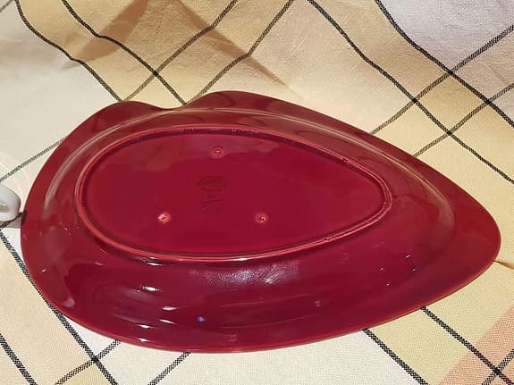 Fri frakt! Present t retronörden! Jättefin Rörstrand Tea tv-kopp vit vinrött fat