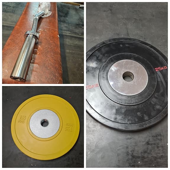 Competition bumpers 15kg & 25kg, Curlstång