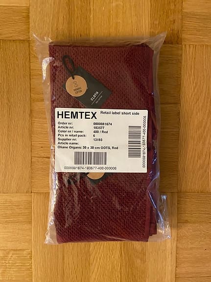 Hemtex röda handdukar