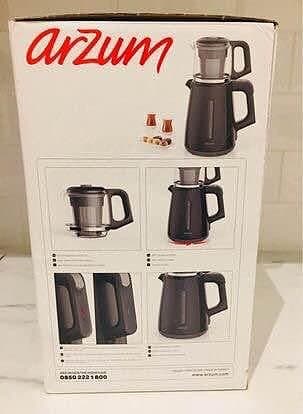 Arzum Tekanna och Vattenkokare Svart 0,9 L och 1,8 L