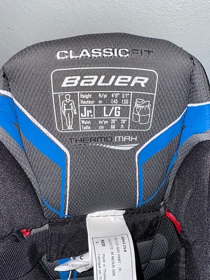 Bauer Nexus Hockeybyxor JR L/G röd