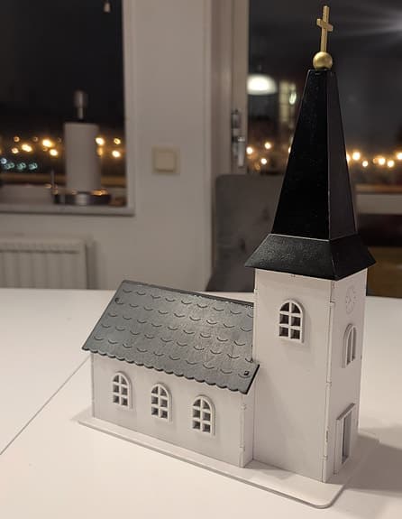 Star Trading LED-kyrka med musik & timer