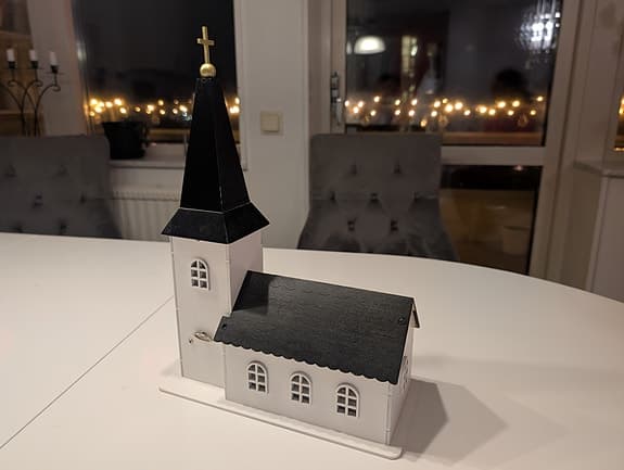 Star Trading LED-kyrka med musik & timer