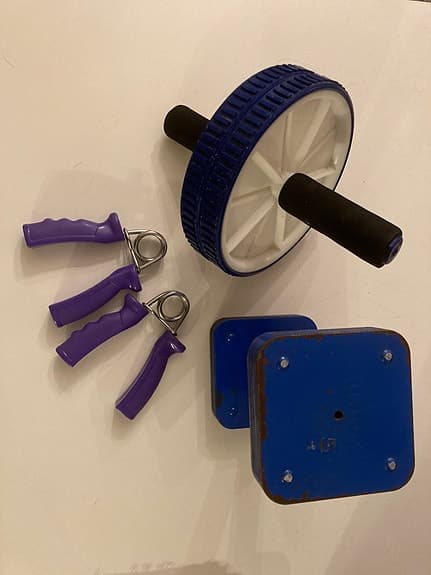 5kg hantel, maghjul & grepptränare