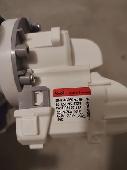 Askoll SXX17/05 Kombinerad tvättmaskin/torktumlare pump