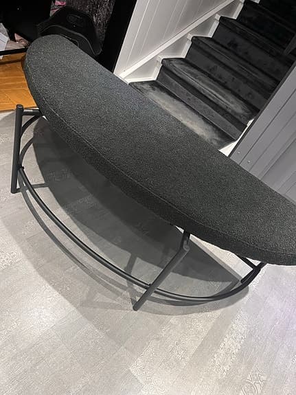 Bänk puff halvmåne sittbänk